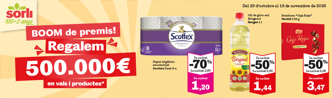 Boom de premis en vals i productes a Sorli!